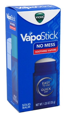 Vicks Vapostick Solid Balm No Mess Soothing Vapors 1.25oz (10702) Case 